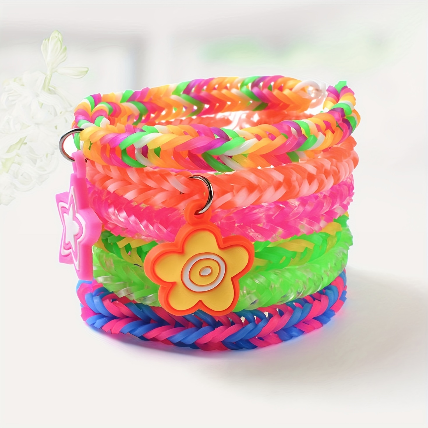Diy Bracelet Making Kit Diy Loom Band Kit Colorful Rubber - Temu