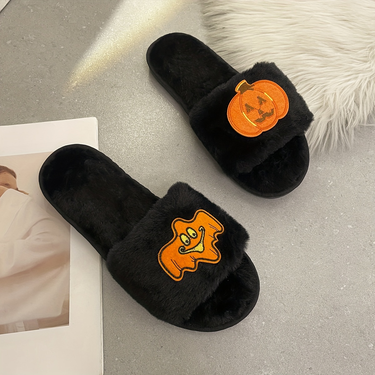 Louis Vuitton plush house slippers