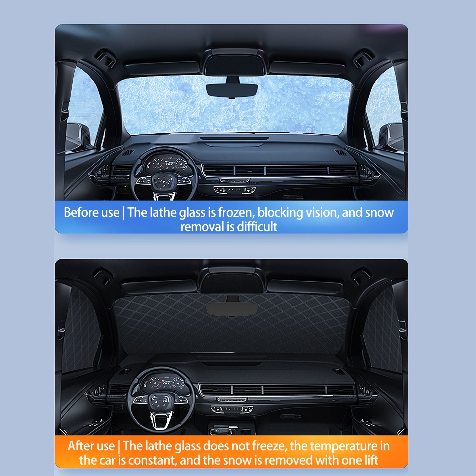 3 layer Thicken Car Snow Cover Extra Large Car Windshield - Temu
