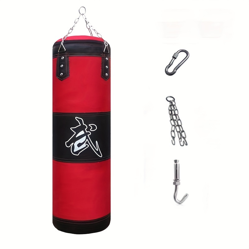 TEMU 1 Unidad De Sacos De Arena Para Boxeo Con Cadena Y Gancho, 80cm/100cm/120cm (31.5in/39.37in/47.24in) Bolsa De Golpeo Para Karate, Muay Thai,