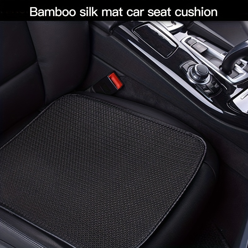 Car Universal Seat Cushion Summer Ice Silk Breathable Bamboo Silk Waist  Support