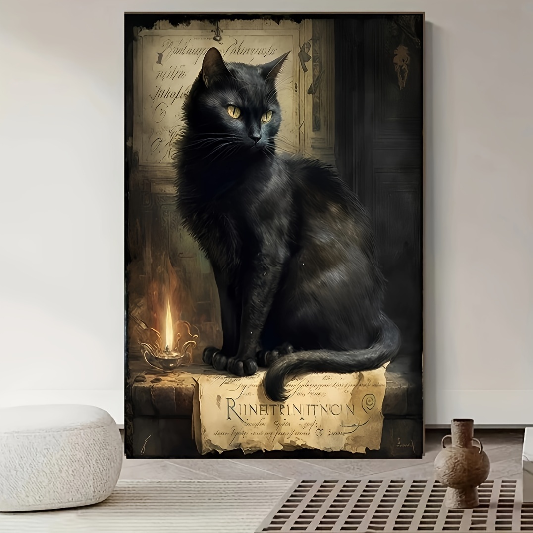 Want to buy Diamond Painting Canvas Black Cat - 30 x 40 cm? - Crafts&Co