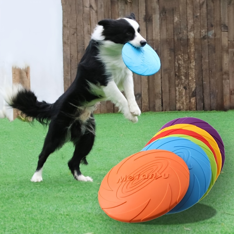 Juego de 3 discos voladores para perros azules, corales y verdes, juguetes  interactivos de entrenamiento de frisbee duraderos, flotantes, suaves