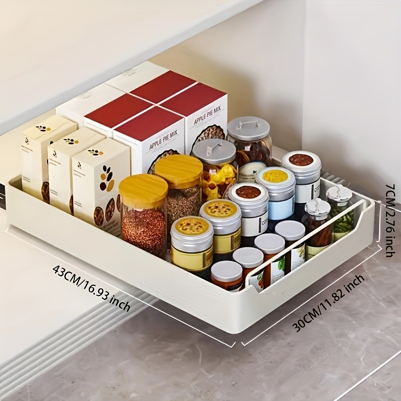 Cabinet Pull Out Bottles Storage Rack Spice Rack Storage - Temu