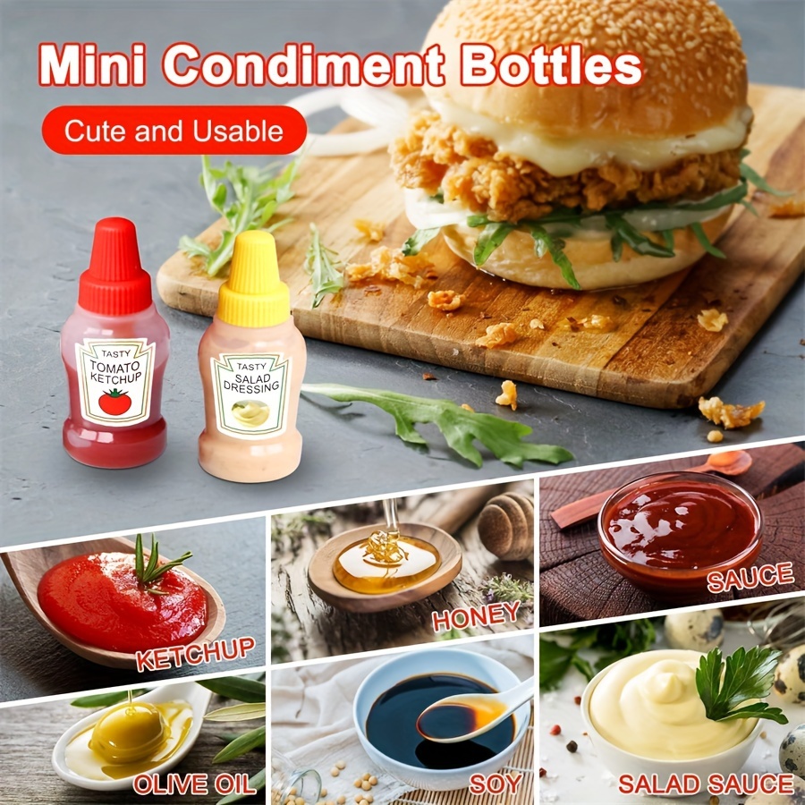 Mini Sauce Bottles Mini Ketchup Bottles Condiment Squeeze - Temu