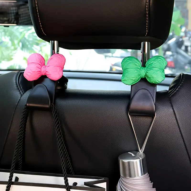 Creative Bow Car Seat Row Of Small Hooks On The Back Of The - Temu
