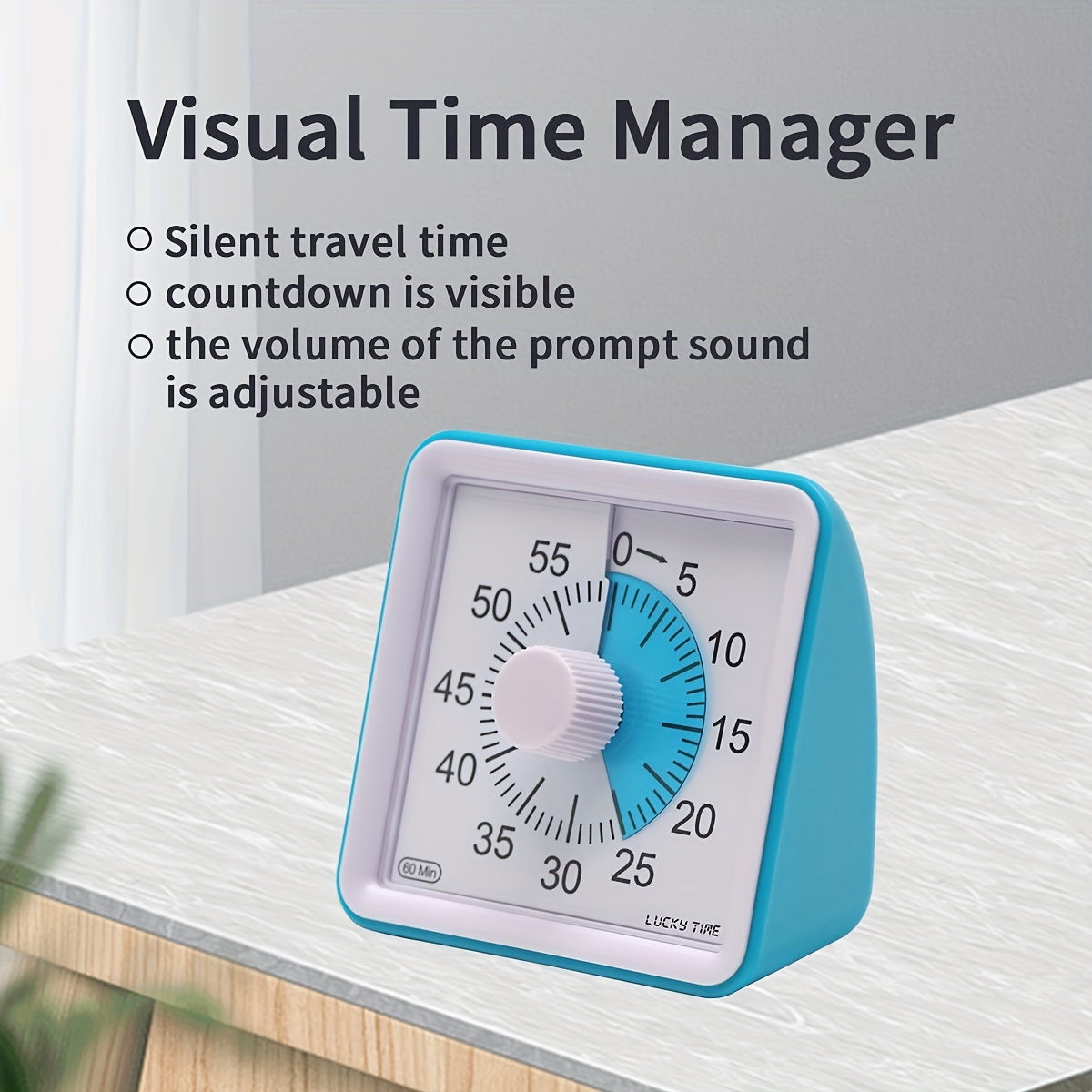 Minuterie visuelle Minuterie de compte à rebours silencieuse de 60 minutes  pour les enfants et les adultes Outil de gestion du temps pour la salle de  classe de cuisine