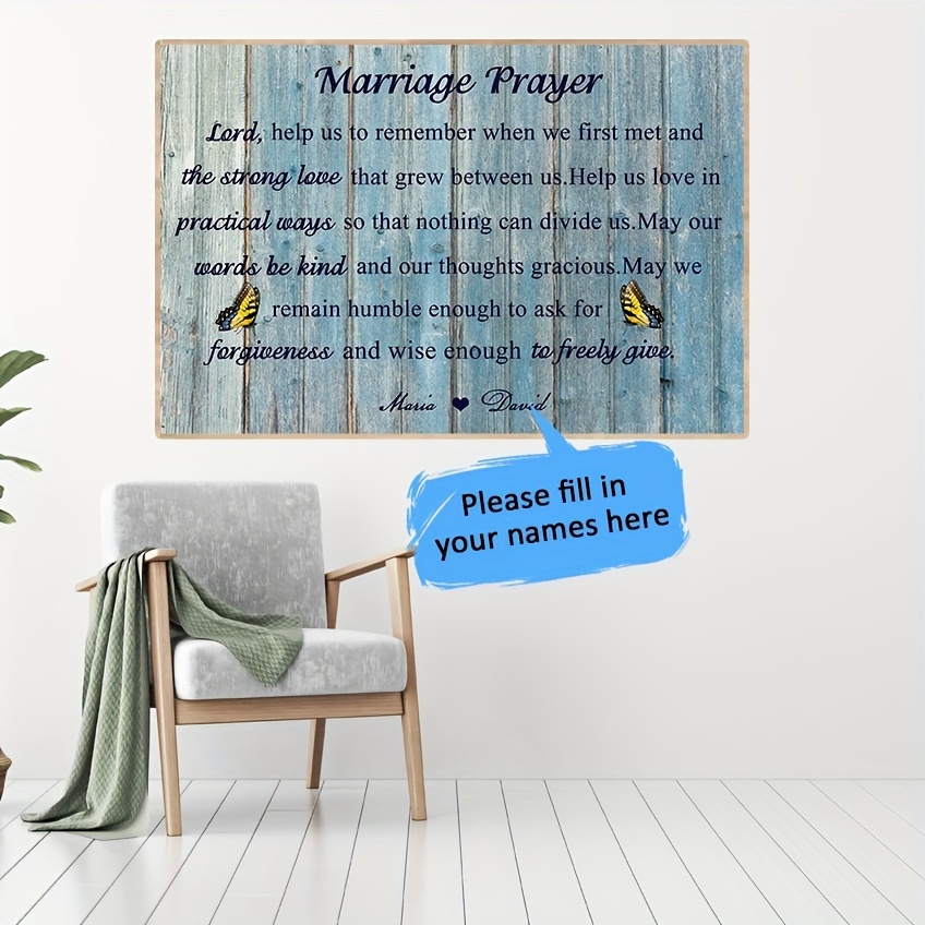 Our Marriage Prayer - Personalized Newly Married Photo Canvas