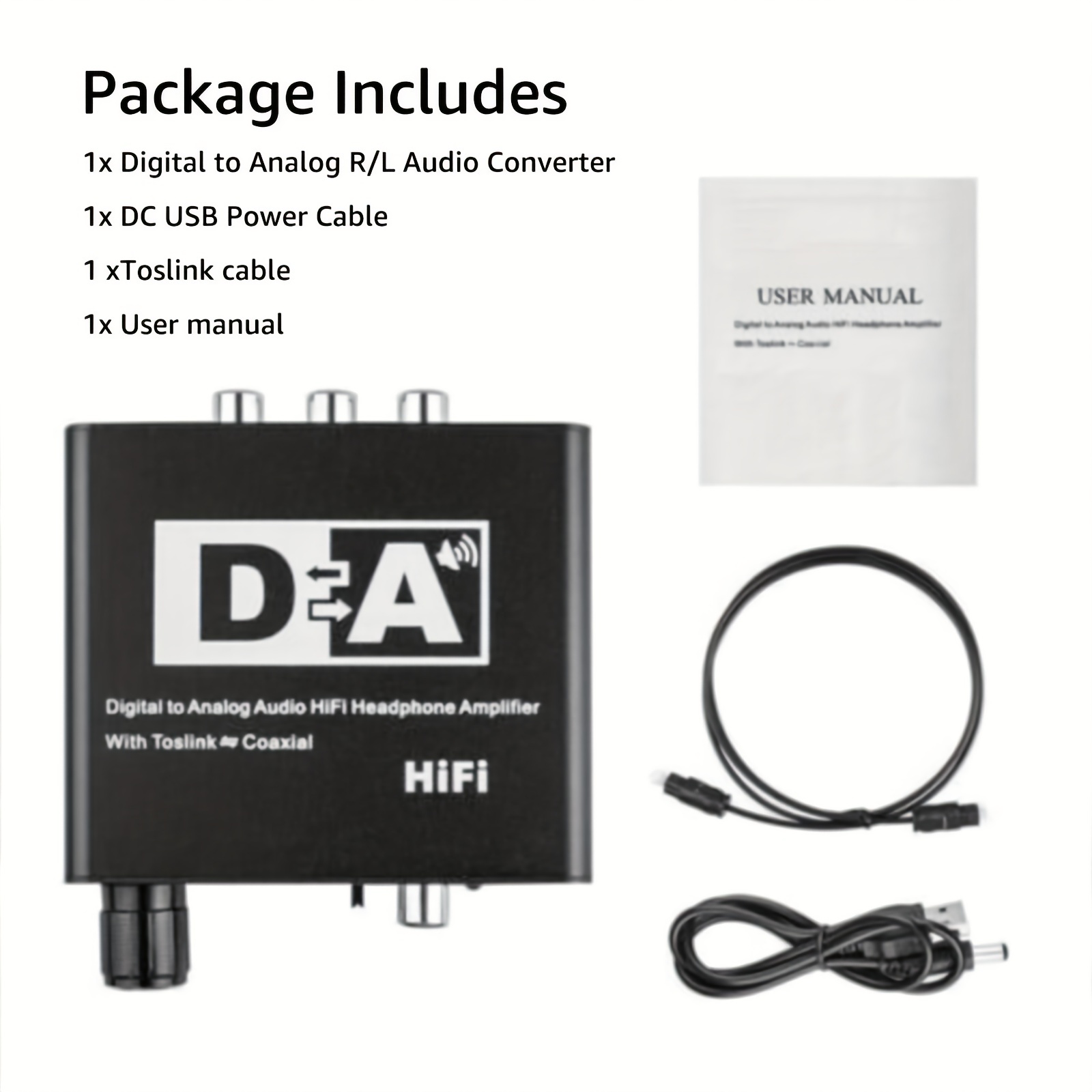  DAC 192KHz Digital to Analog Audio Converter, Aluminum