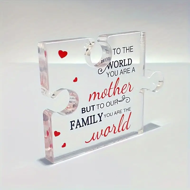 1pc Perfect Birthday Gift For Mom Mom Is My World - Memorial Decorative  Gifts - Inspiring Creative Small Gifts - Holiday Holiday And Party Supplies