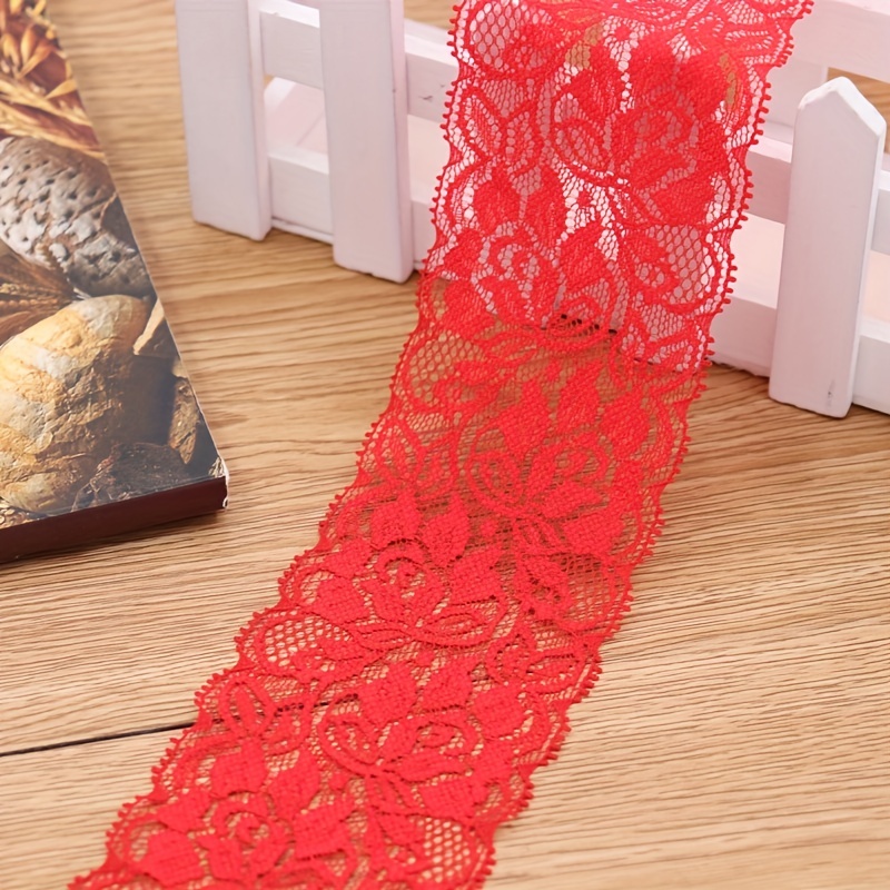 7 Wide Lace Fabric Sewing Lace Ribbon Trim Elastic Stretchy Lace for  Crafting 5 Yards