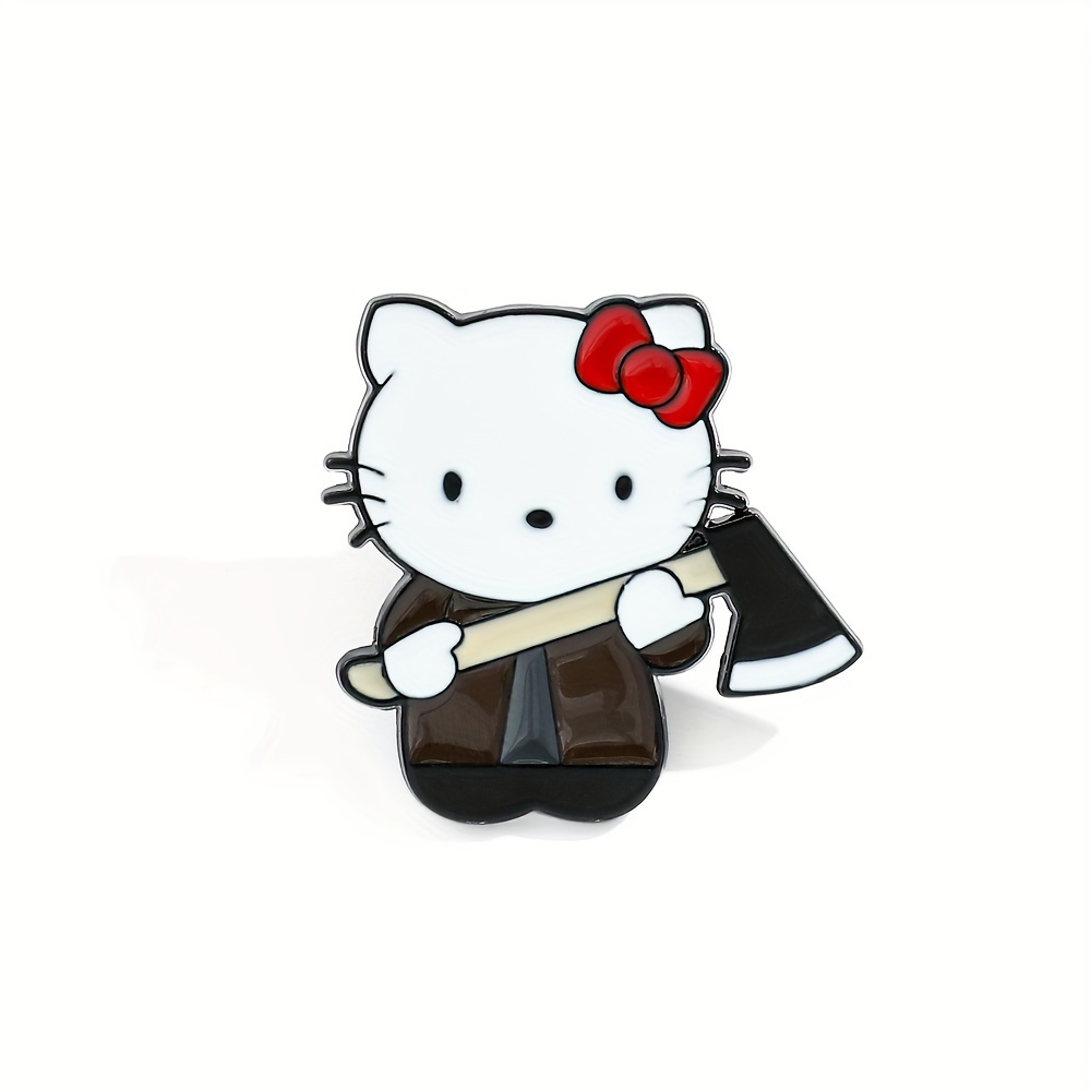 Kitty Cat Brooch Creative Hello Kitty Enamel Pin - Temu