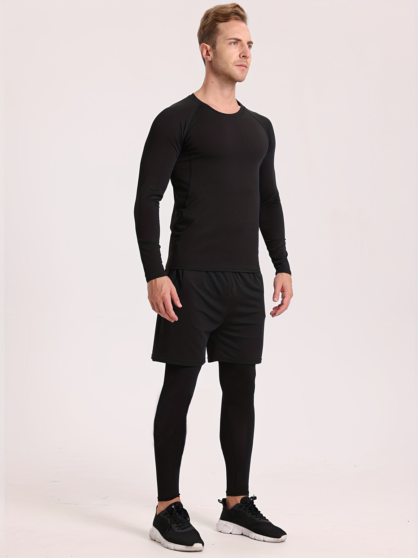ZDQ Hiver Ensemble sous-Vêtements Thermiques Base Layer sous-Vêtement Ski  Chaud Sport Bas Manches Longue Pantalon Thermique Fonctionnels Hommes Noir  S : : Mode