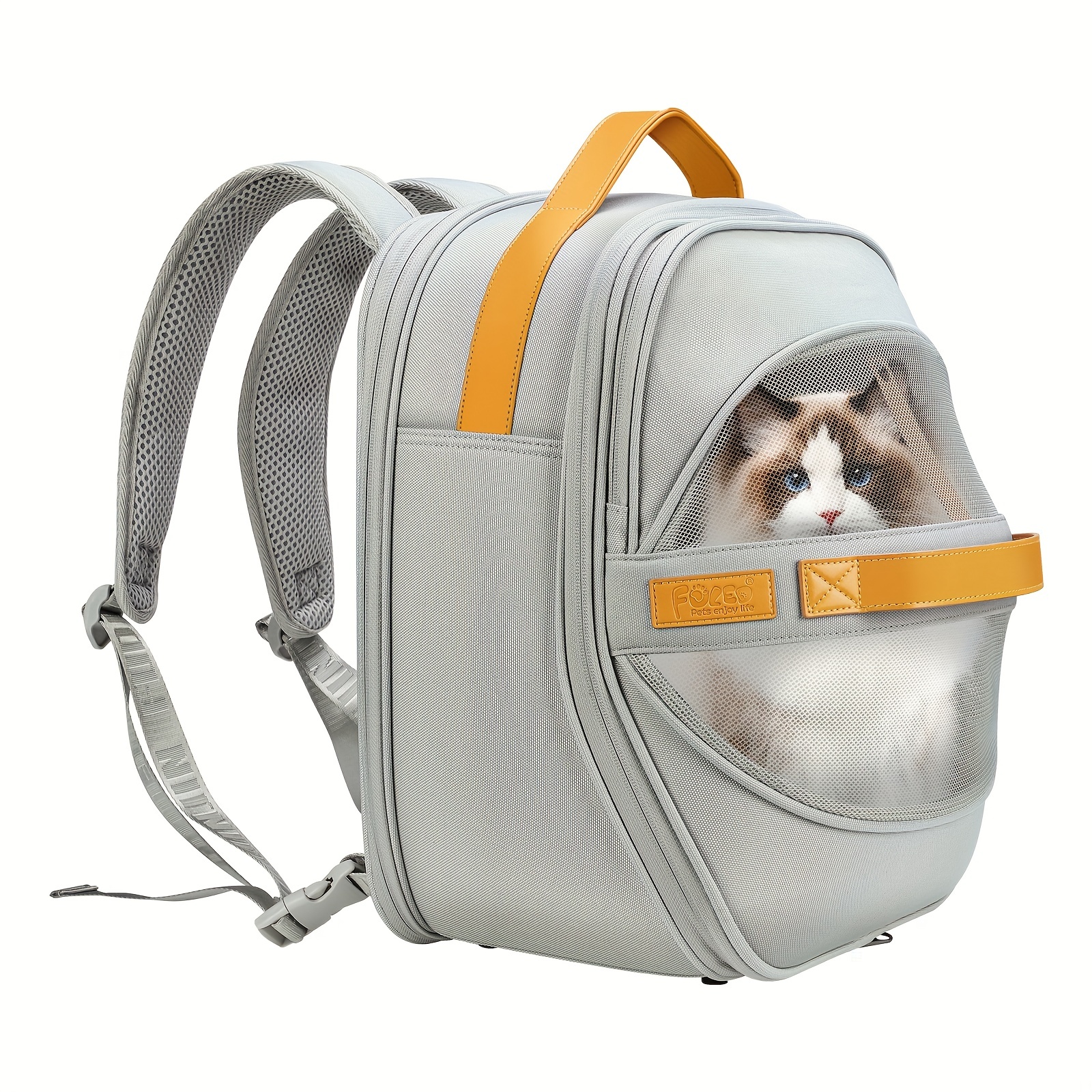 Cat Backpack Carrier, Expandable Small Pet Carriers Backpack for