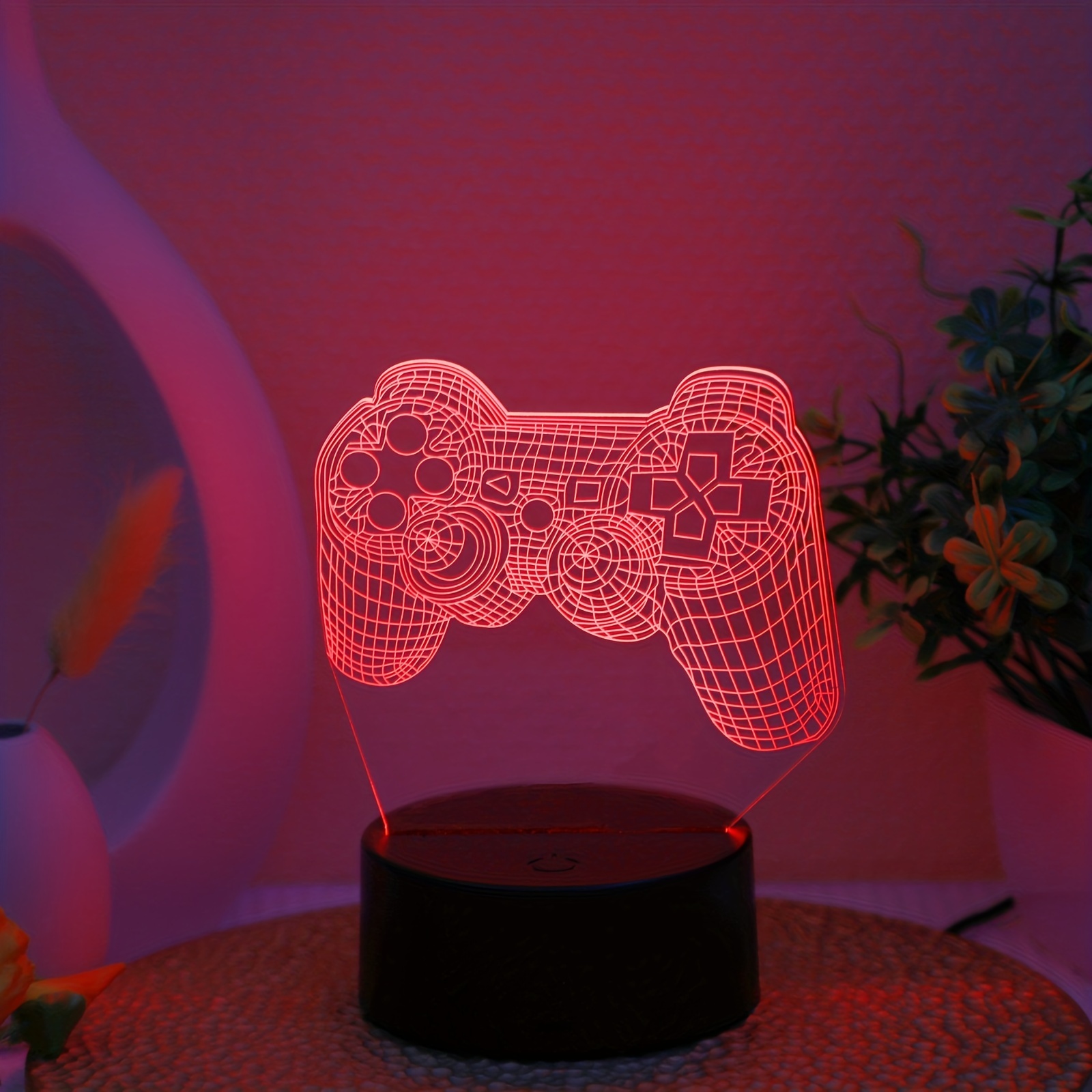 Plug in Touch Seven color Game Controller a 3d Night Light - Temu