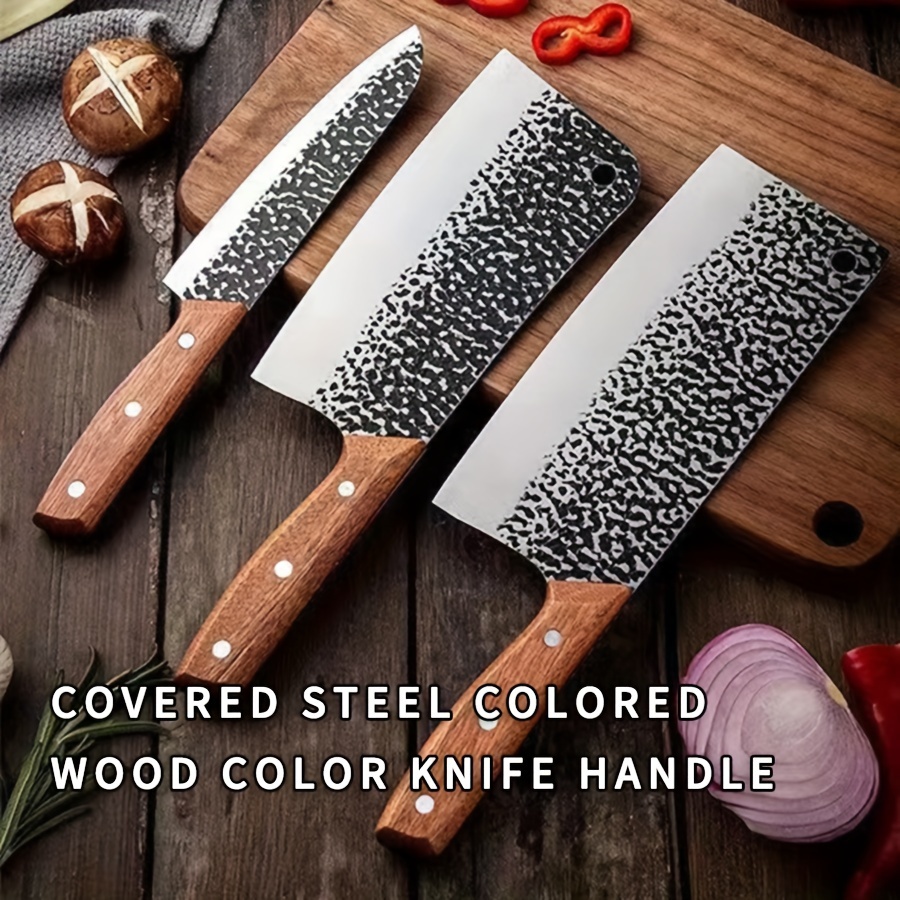Forged Kitchen knives Set Professional Chef Knife Gift Case High Carbon  Stainless Steel Knife Set Slicing Nakiri Scissors Peeler