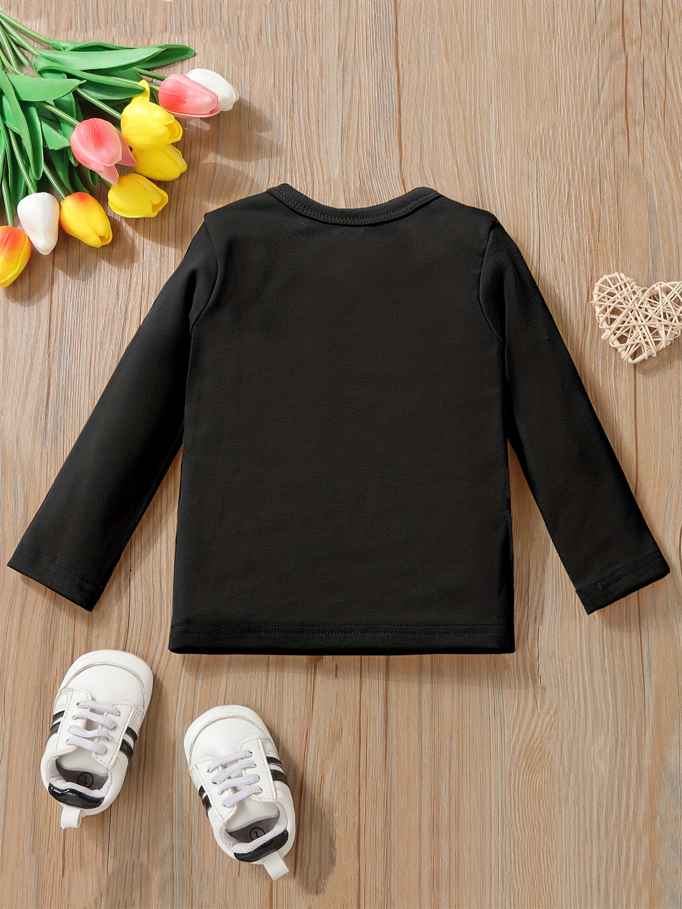 Toddler Girl Basic Solid Plain Cotton T Shirts Tops Long - Temu Canada