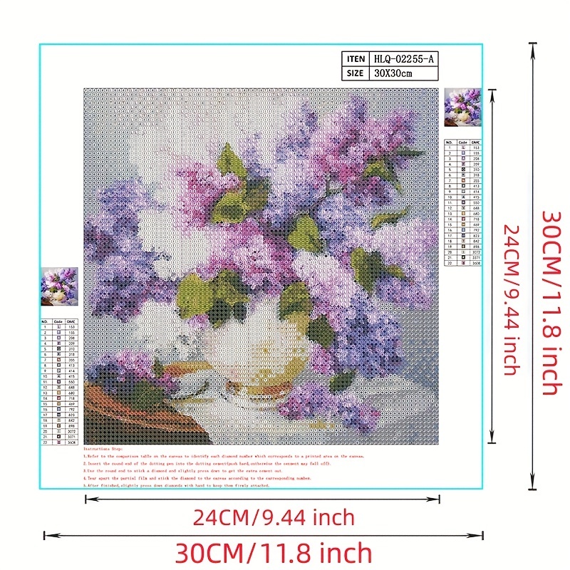 1pc Handmade Lilac Vase 5D Diamond Painting Kit - Wall Art Decor, Home Room  Decor, Perfect Handmade Family Gift - No Frame Required - 11.8x11.8 Inches