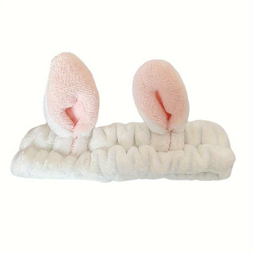 Lovef 5 Stück Häschen-Ohr-Stirnbänder – Flauschig, Elastisch, Für Gesichtspflege & Cosplay