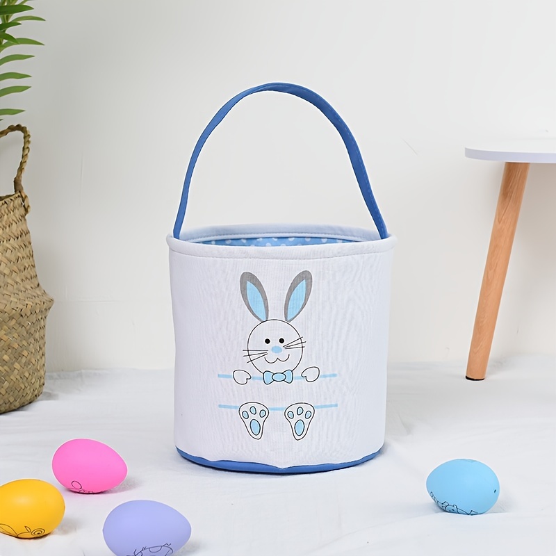 Canvas Easter Bag Diy Easter Baskets Rabbit Bunnyt Ears Temu