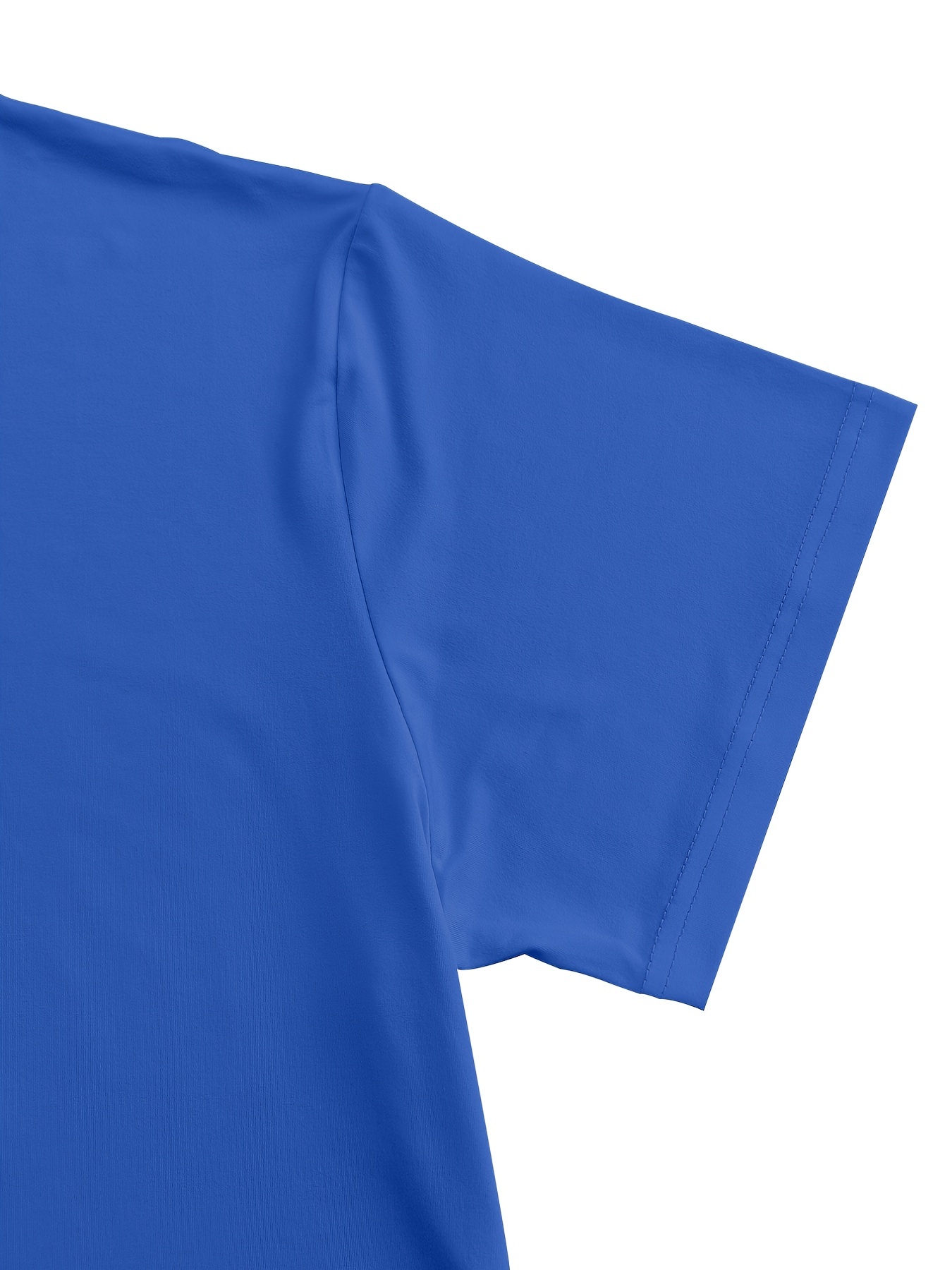 Plus Size Basic T-shirt, Women's Plus Plain Short Sleeve Round Neck Medium Stretch T-shirt