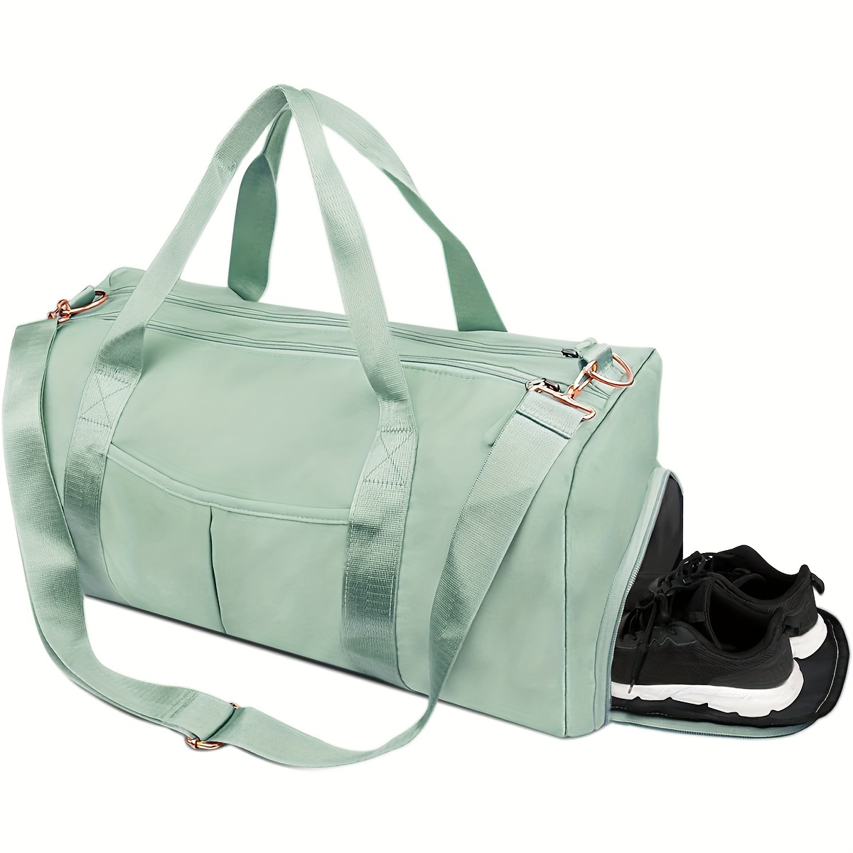 Sac à dos de sport pour femme avec compartiment à chaussures et poche  humide, grand sac à dos de voyage imperméable, sac de sport