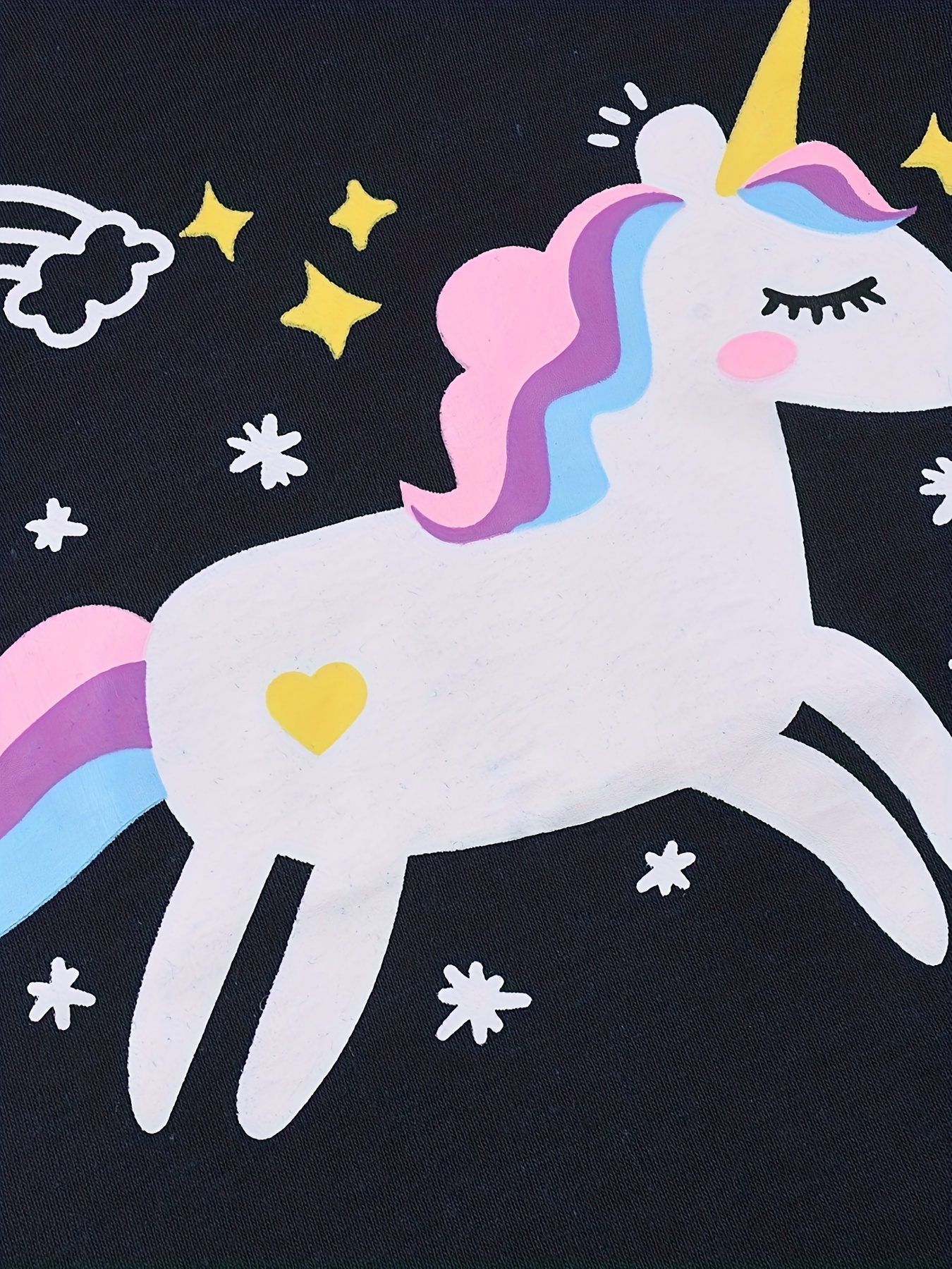 Girls Cartoon Unicorn Rainbow Graphic Shortie Brief Soft - Temu Canada
