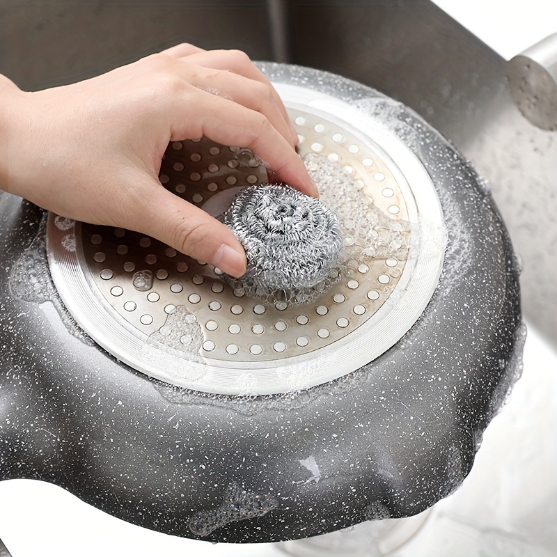 Dishwashing Wire Ball, Stainless Steel Wire Ball Scrubber, Metal Scrubber,  Scouring Pad Ball, Pot Scrubber, Kitchen Cleaning Scrubber Ball, For Dish,  Bowl, Pot, Stove, Range Hood, Sink, Bathroom Cleaning Scrub Ball, Cleaning