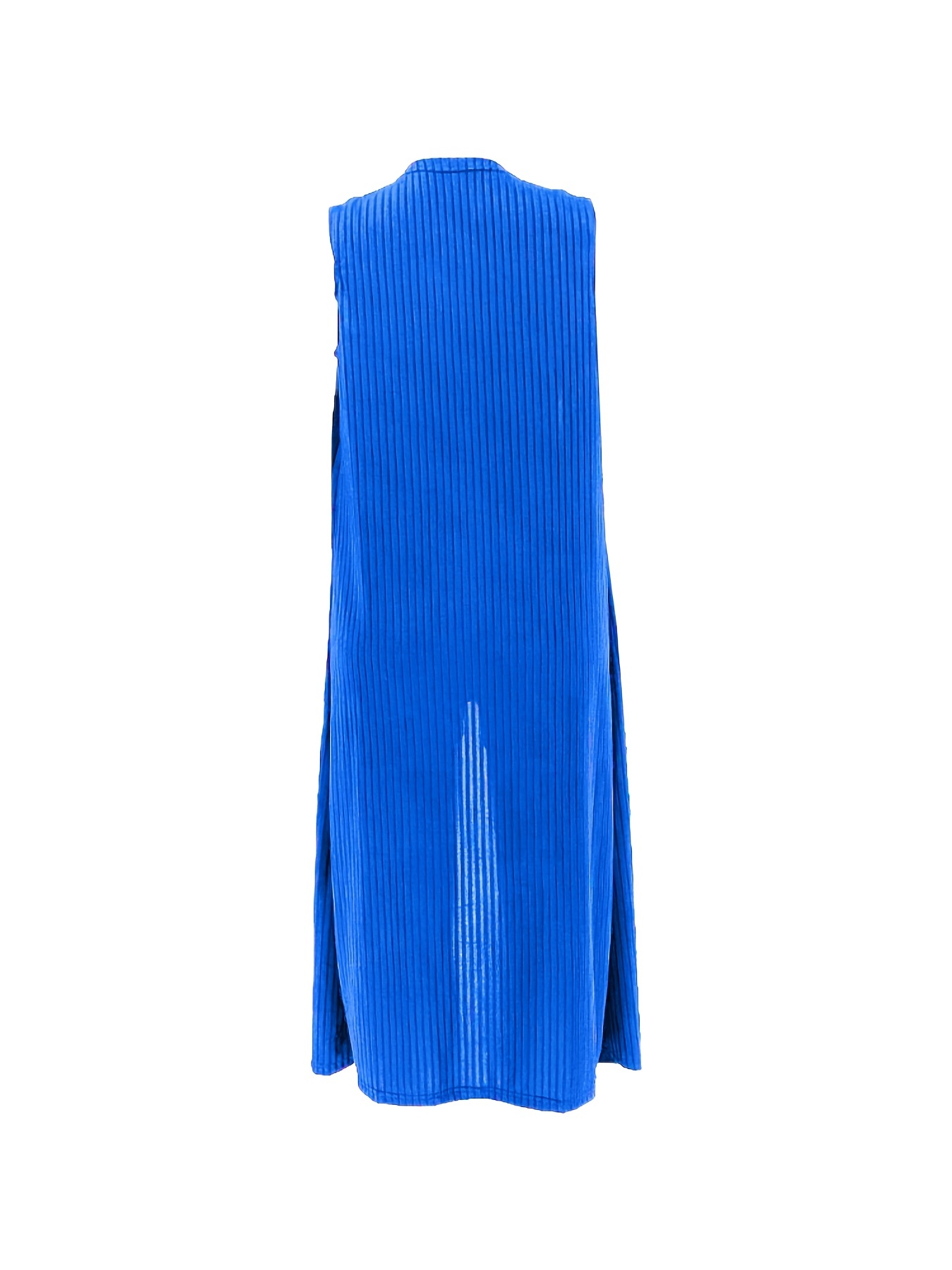 Striped Casual 2pc Set Sleeveless Cardigan & Slim Jumpsuit