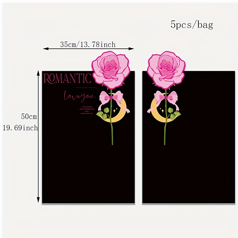 Love Flower Wrapping Paper Perfect For Girls Rose Flower - Temu