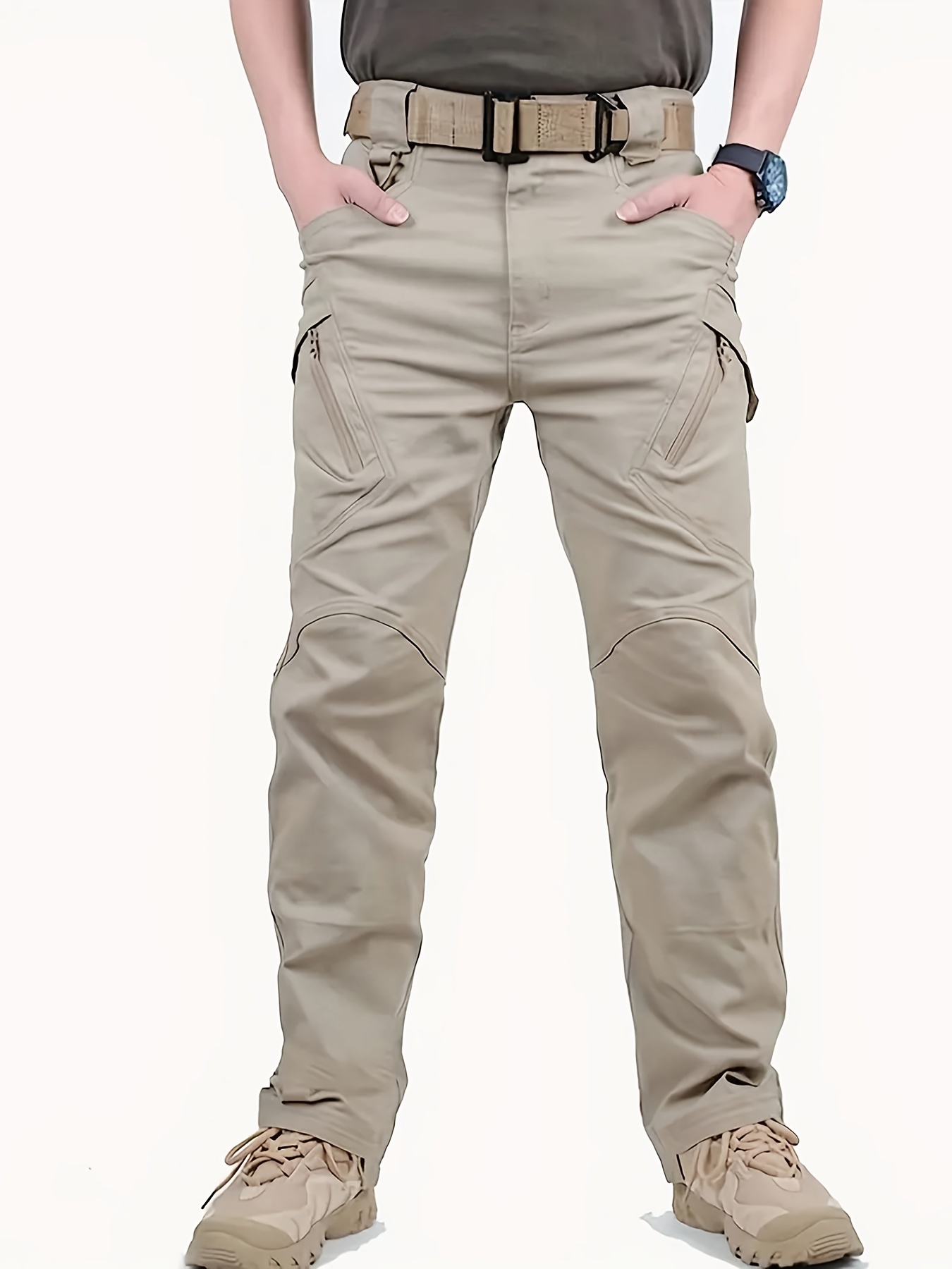 Multi Pocket Men's Pants Loose Casual Outdoor Pants Men's - Temu