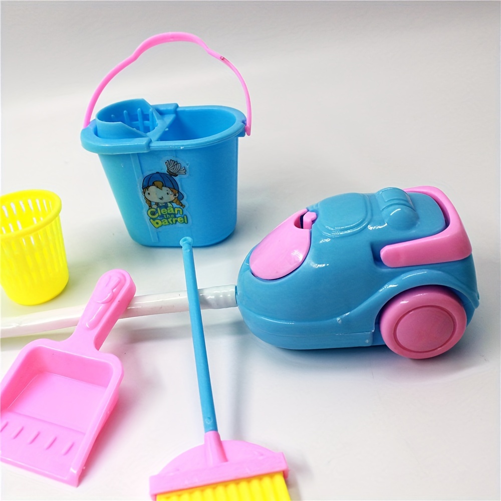 (As Seen on Image) Mini Doll Household Cleaning Tools, Doll Accessories for Kids Educational Toy (9Pcs Color Random)