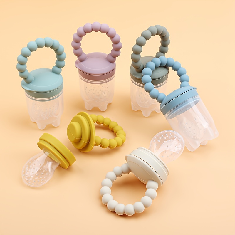 Silicone Baby Food Feeder Set Newborn Nibbler Pacifier Feeding Bottle  Squeeze Feeder for Infant Food Dispensing Dosing Spoon
