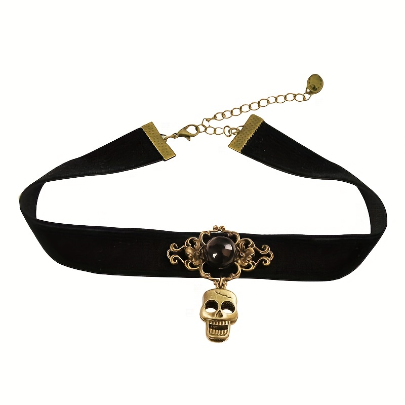 Gothic Skull Choker Necklace Adjustable Choker Neck Jewelry For Women Party  Favors