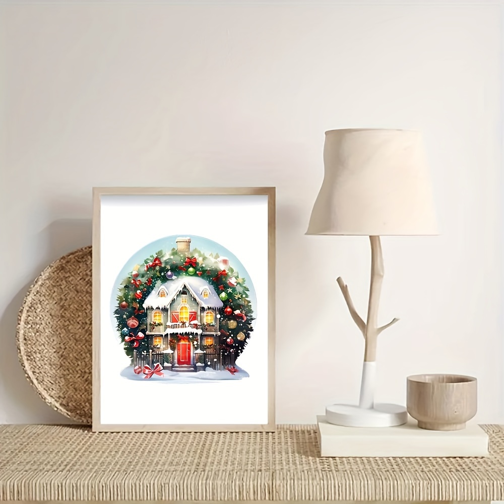 Puzzle En Bois Maison De Neige De Noël Boîte Cadeau Délicate - Temu France