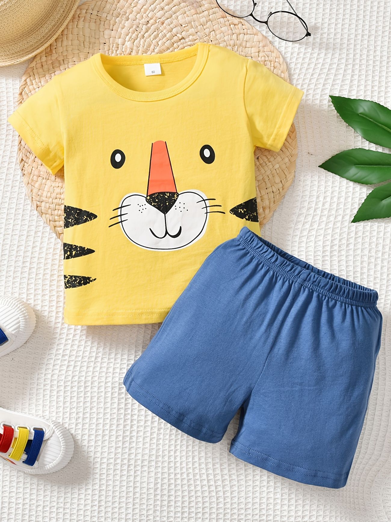 Boys Cartoon Tiger Outfit Shorts T Shirt Short Sleeves Crew Neck Casual  Summer Kids Clothes - Clothing, Shoes & Jewelry - Temu