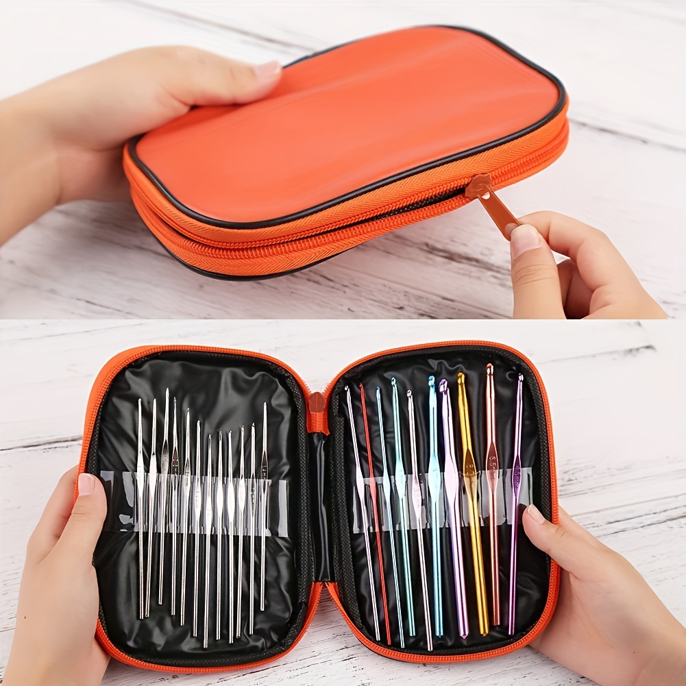 54 Pcs Crochet Needles Set, Crochet Hooks Kit with Storage Case, Ergonomic  Knitting Needles Blunt Needles Stitch Marker DIY Hand Knitting Craft Art