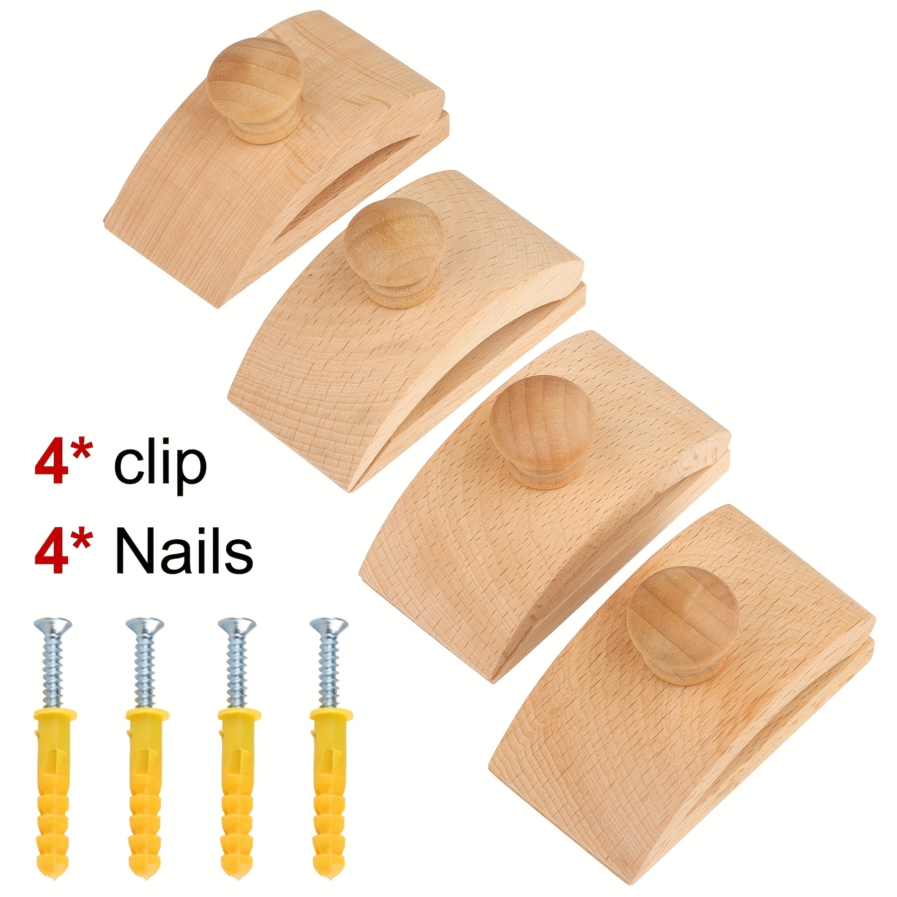 4pcs Tapestry Hangers For Walls, Acacia Solid Wood Quilt Clips For Wall For  Display, Quilt Friendly Quilt Rack, Easy To Hold Quilt And Install (Includ