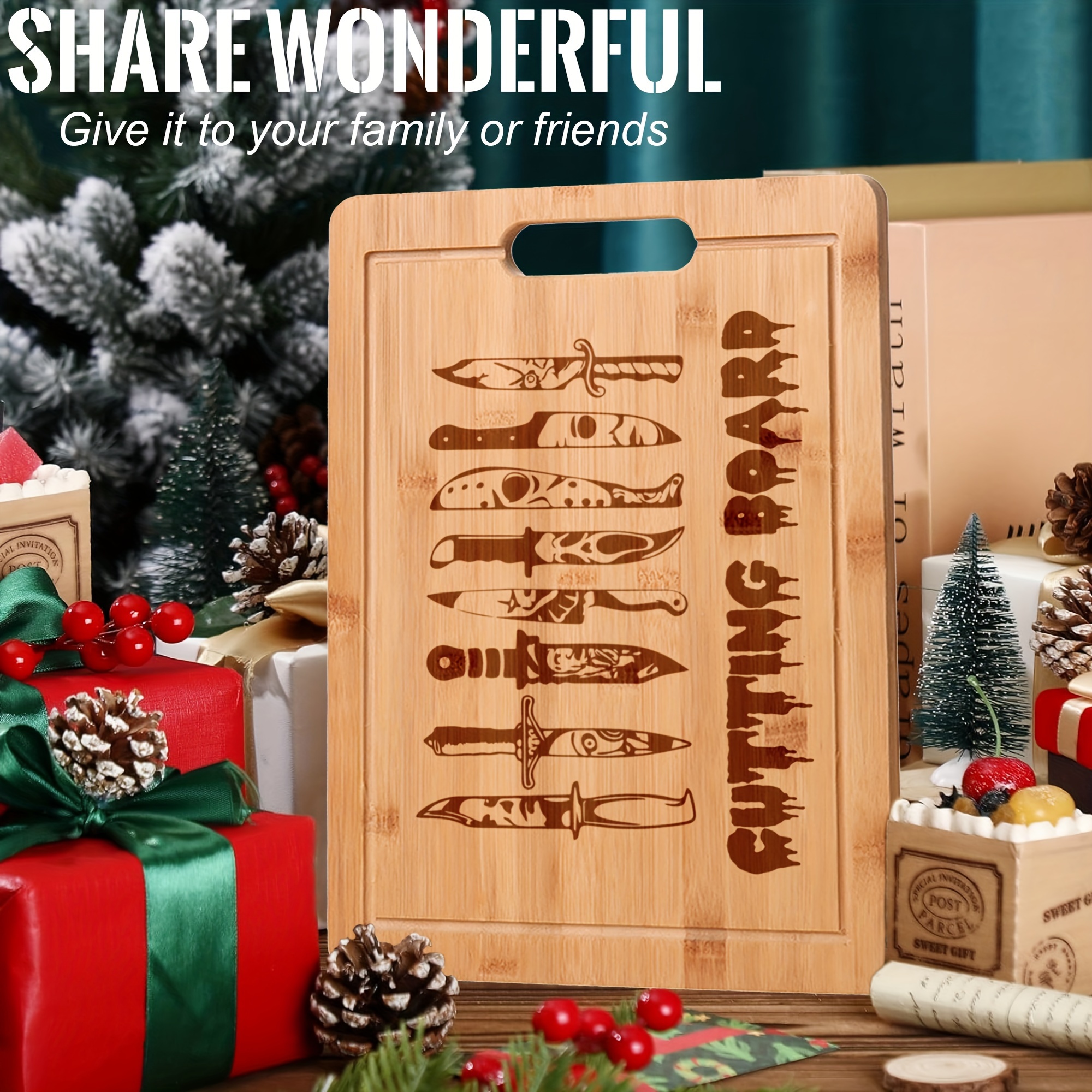 Wooden Cutting Boards for Kitchen Easy Use Gift for or Christmas  Thanksgivingday - AliExpress