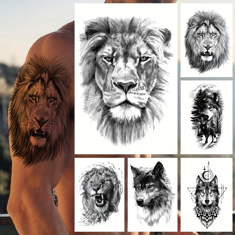 Tatuajes temporales de animales de la selva para niños, pegatinas