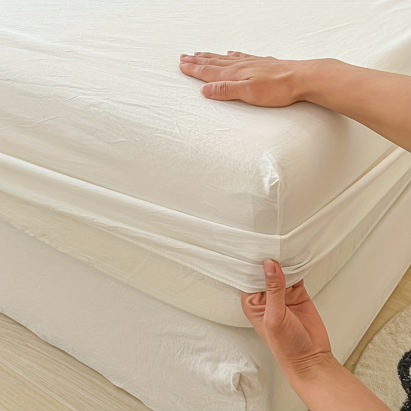 1pc Solid Color Anti-slip Bed Sheet