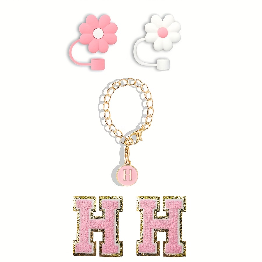 2pcs/Set Letter Charms Accessories For Simple Modern Cup Name Id