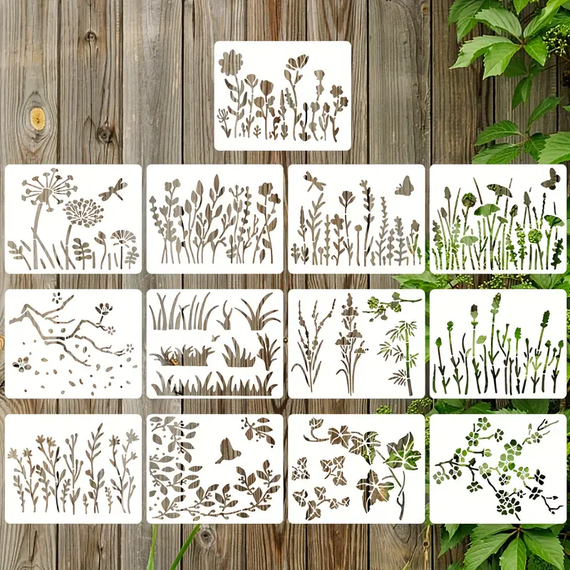 Reusable Stencils For Crafts Wild Flower Stencils Art - Temu