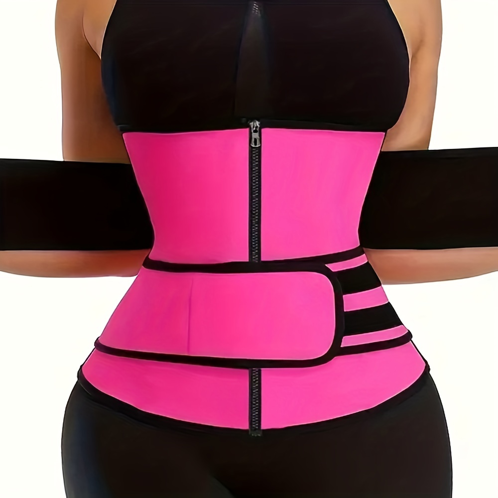 Waist Trainer for Women Lower Belly Fat Corset Waist Cincher Trimmer Belt  Sport Girdle for Workout Fitness 6XL/7XL, Pink 