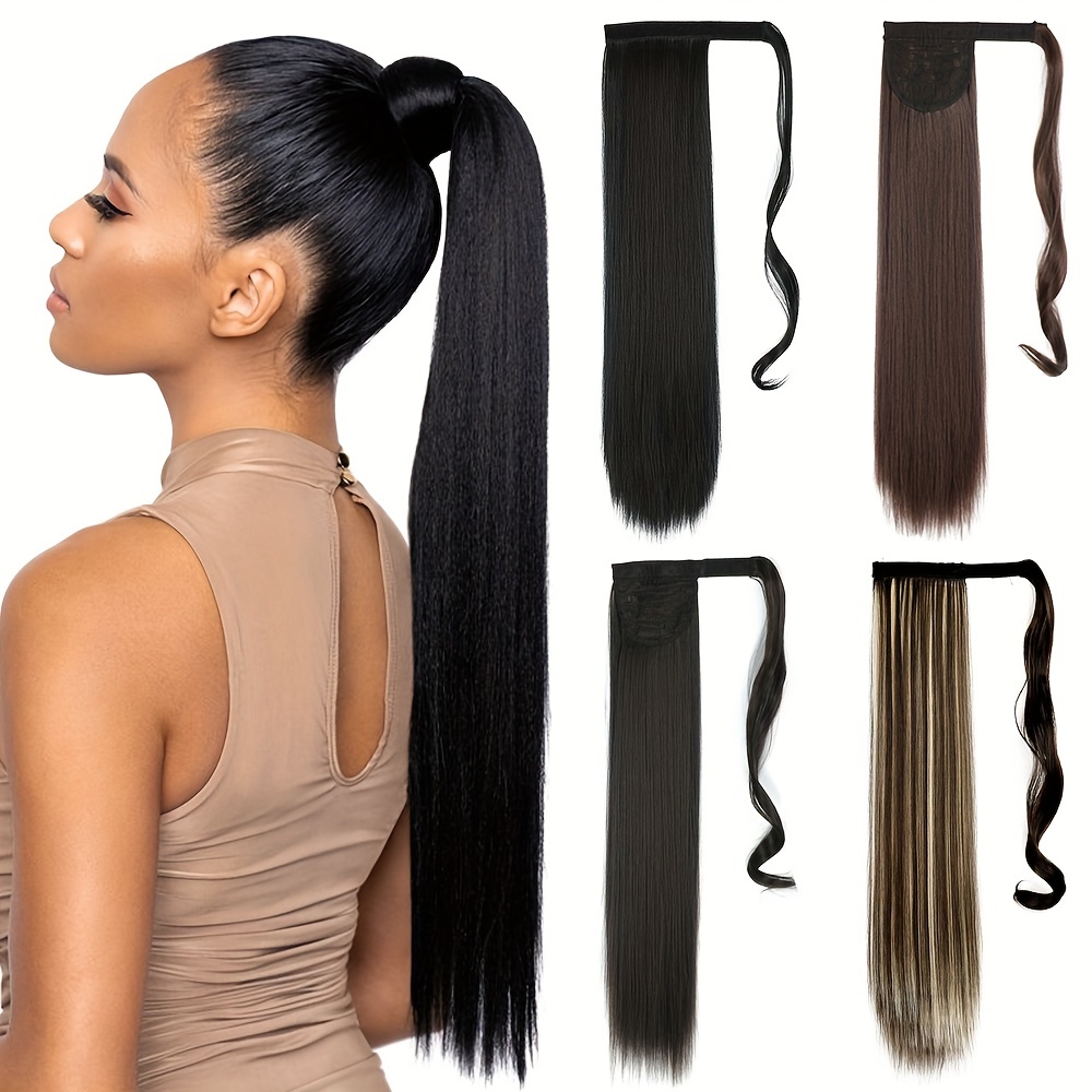 Long Straight Women High Temperature Synthetic Clip In Hair - Temu