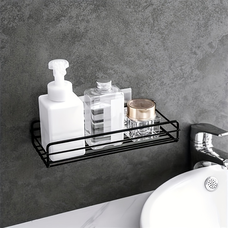 One Black Bathroom Storage Rack, Household Bathroom Punch-free