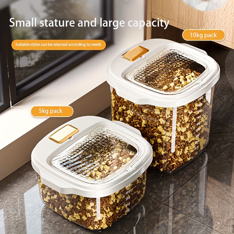 2 Pack Food Storage Container with Scoop,Large Airtight Pet Food