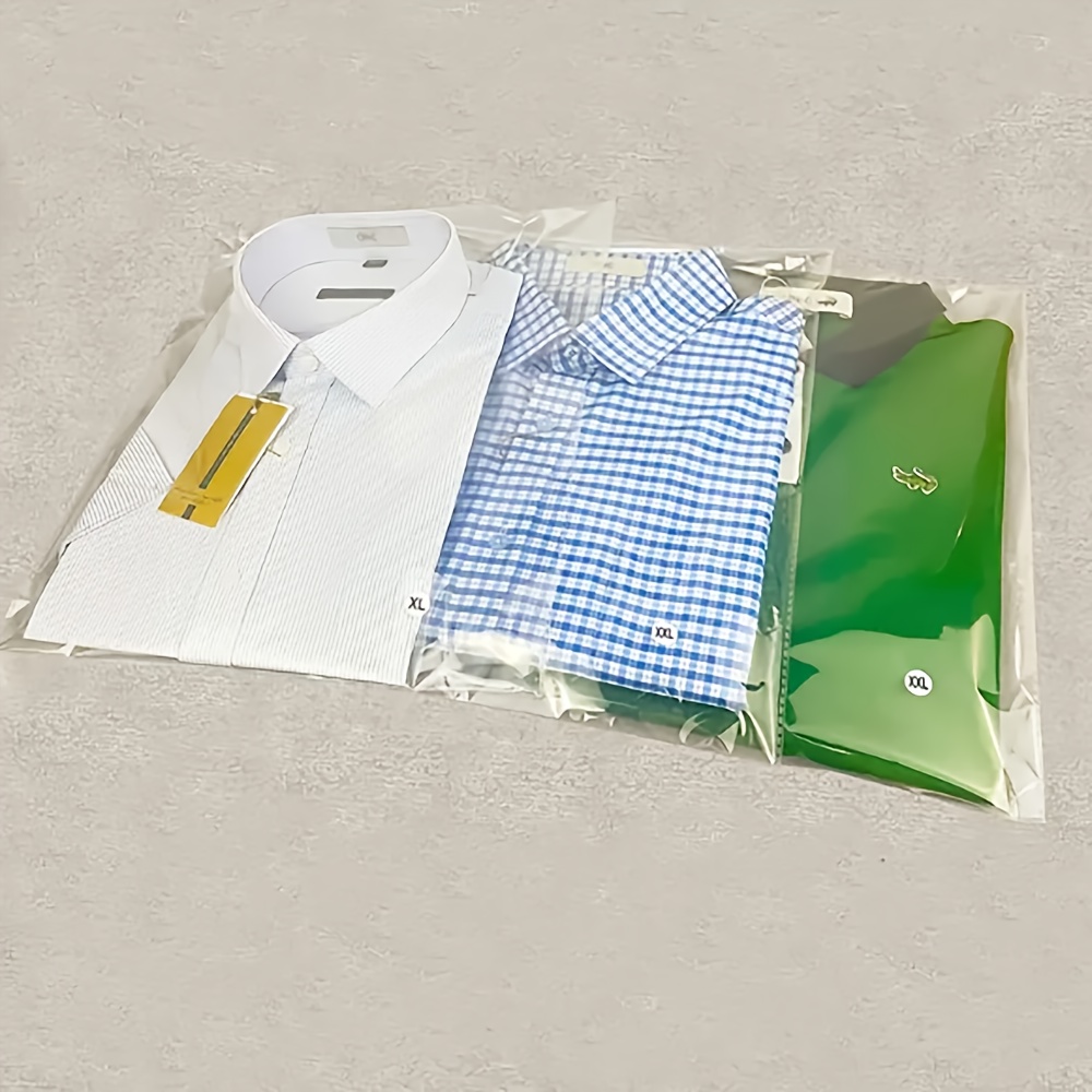 100 bolsas de celofán transparentes autoadhesivas de 8 x 10 pulgadas,  bolsas de plástico resellables perfectas para empaquetar ropa, camisetas