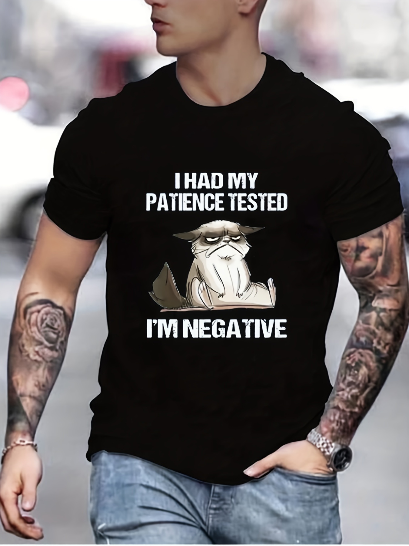 I Had My Patience Tested I'm Negative' Men's T-Shirt