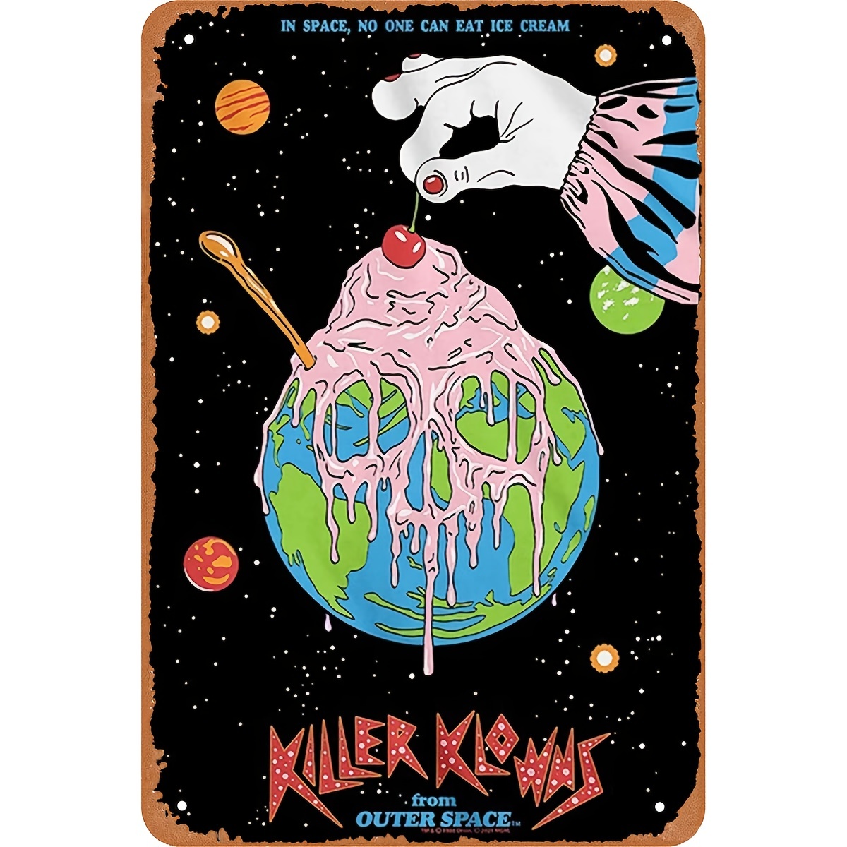 1pcs Tin Sign 12 x8 Clowns From Outer Space Movie Metal Signs Science Fiction Comedy Horror Movie Poster